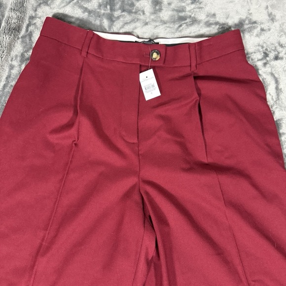 Ann Taylor Pants Womens 8 Red Wide Leg Polyester Viscose Dress Work Business NWT - Picture 4 of 15
